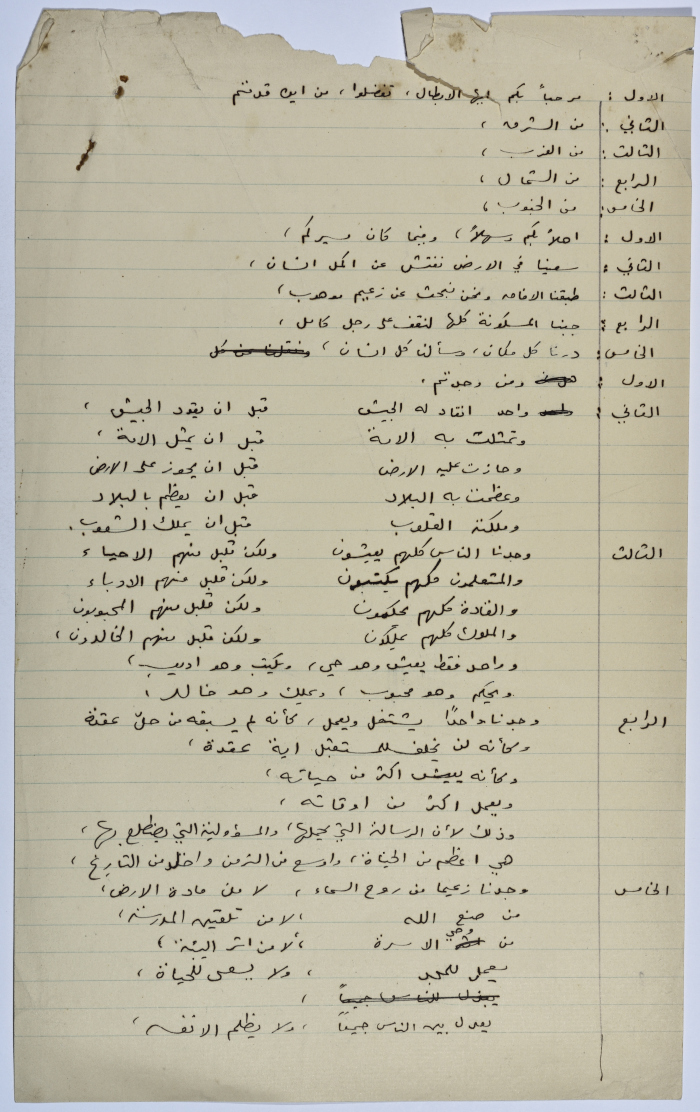 A play written by Ya'qoub al-Shoumali