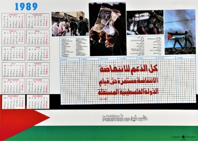 "All Support for the Intifada", a PLO Poster, 1989