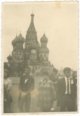 Members of the youth of the Communist Party of Israel in the Red Square