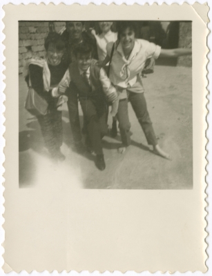 Members of the Israeli Communist Party youth play during a trip