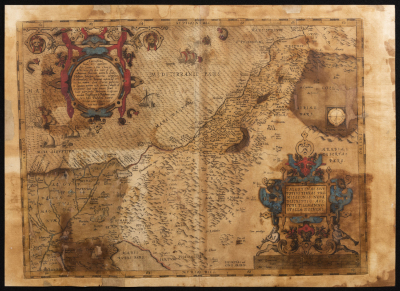 A Stylized Map of Palestine Probably Drawn by European Pirates in the 16th Century