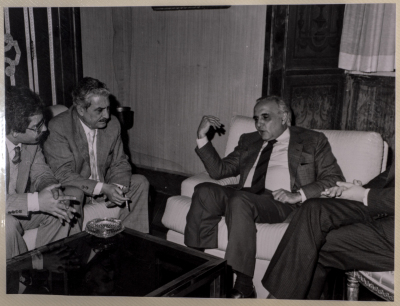 Tawfiq Ziad during participation in events as mayor of Nazareth