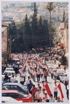Funeral of Tawfiq Ziad in Nazareth in 1994