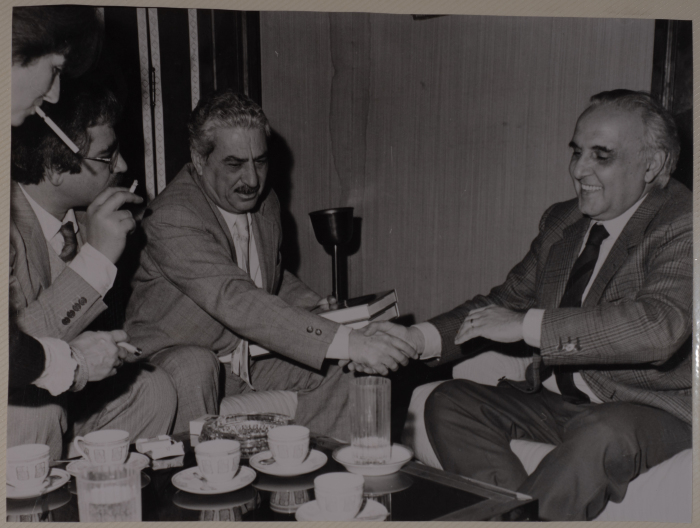 Tawfiq Ziad during participation in events as mayor of Nazareth