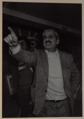 Tawfiq Ziad during participation in events as mayor of Nazareth