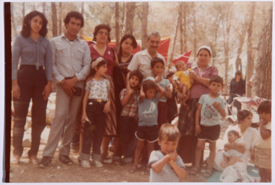 Tawfiq Ziad during participation in an event in the Red Army Forest in 1982
