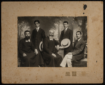 "A Group Portrait Taken at the Photographic Studio C. Raad, Jerusalem", 1914