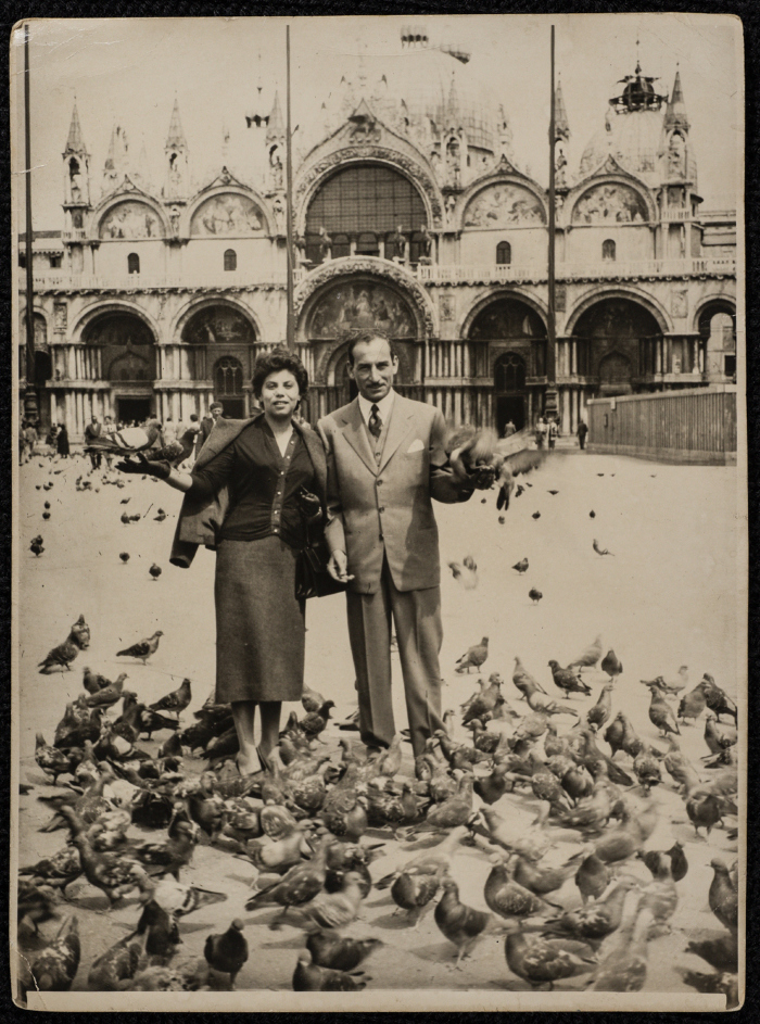 Malak al-Husseini with her husband