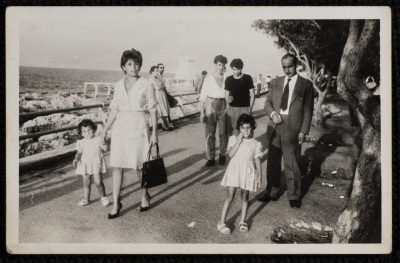 Malak al-Husseini with her family