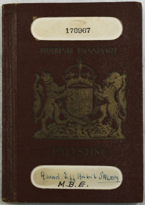  جواز سفر لأسعد حبيب سالم، القدس، 2 شباط 1944