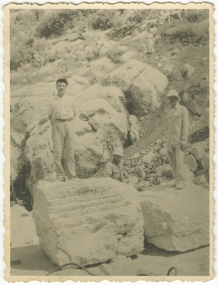 Two men on rocks