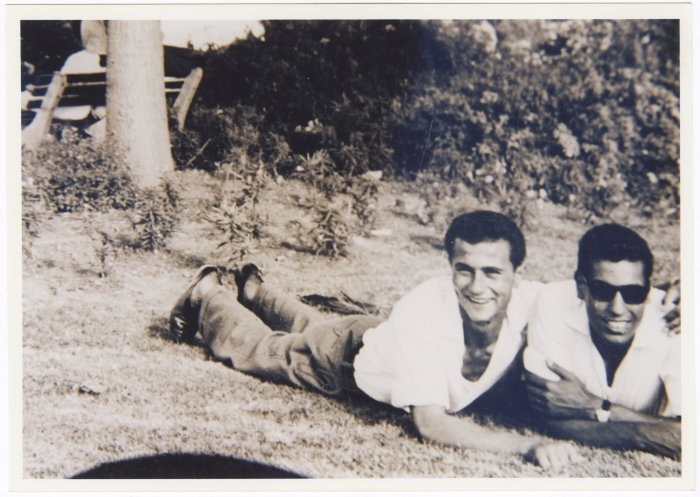 Ibrahim Hijazi with his friend