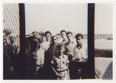 A group of people at Haifa airport while Ahmad Hijazi was traveling