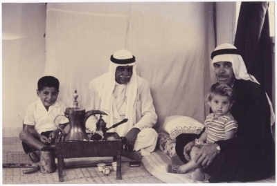 Ibrahim Hijazi accompanied by others in the Diwan of Abu Ahmed