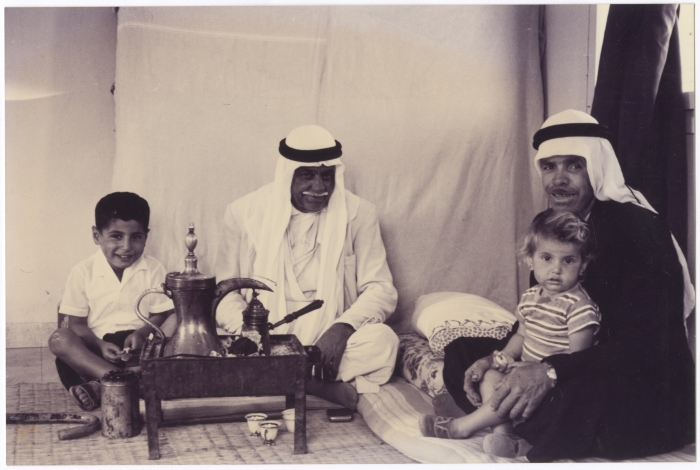 Ibrahim Hijazi accompanied by others in the Diwan of Abu Ahmed