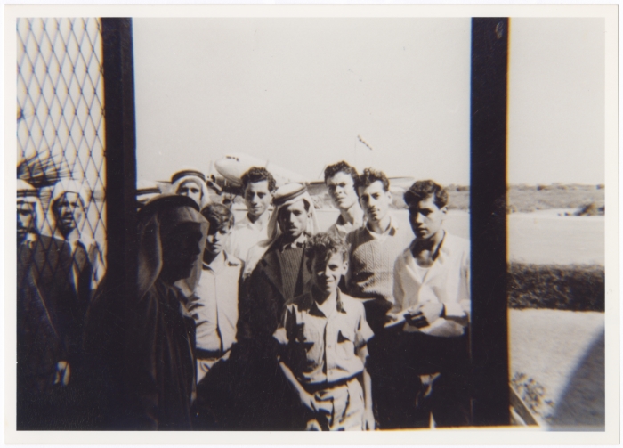 A group of people at Haifa airport while Ahmad Hijazi was traveling