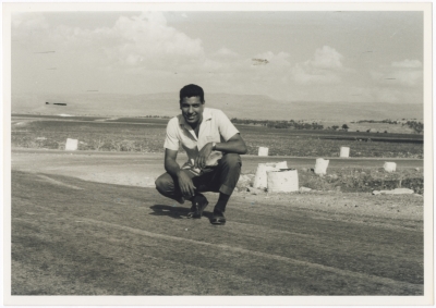 Ibrahim Hijazi sitting at the junction of Tamra