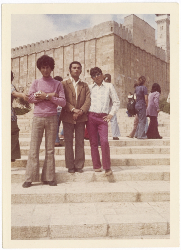 Tayseer Hijazi with a number of men