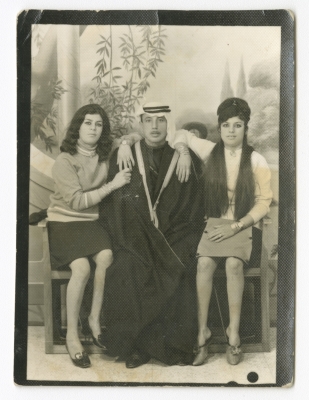 Darwish abu-Najma with His Two Daughters