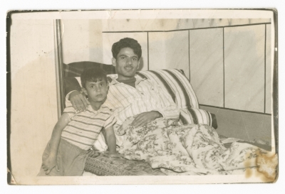 Ghaleb abu-Najma with the child Dawud Hasan abu-Najma