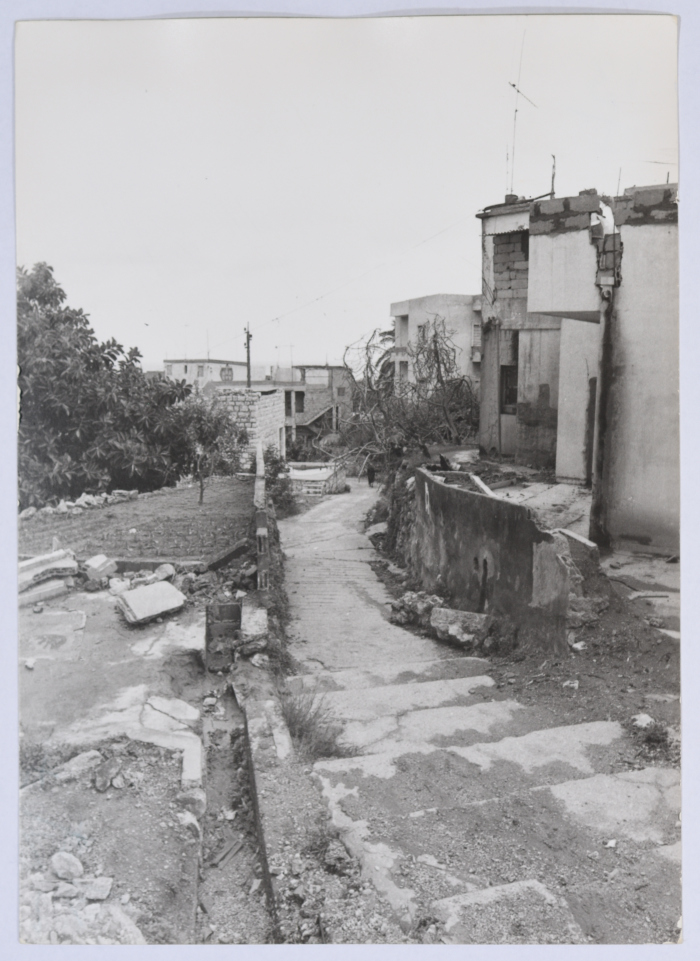 مشهد عام من مخيم شاتيلا للاجئين في فترة الثمانينات