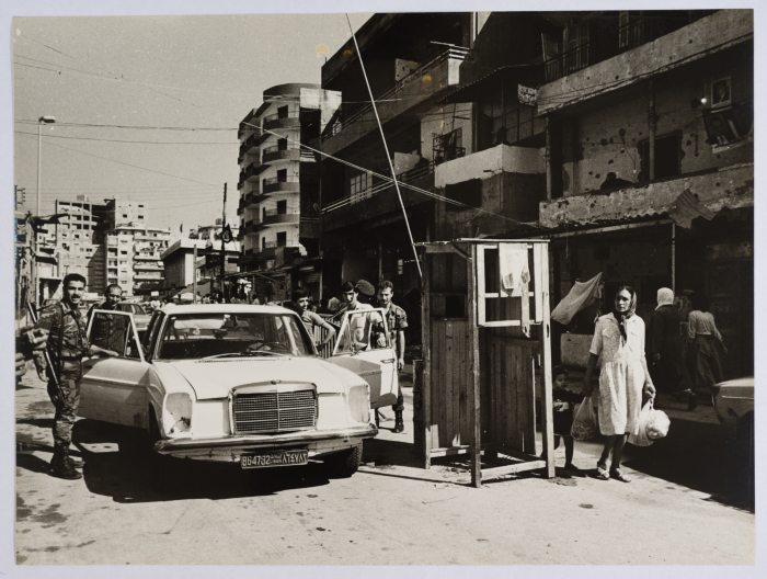 A Barrier at the Entrance of Shatila Refugee Camp