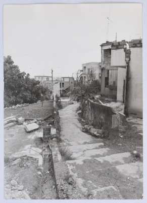 مشهد عام من مخيم شاتيلا للاجئين في فترة الثمانينات