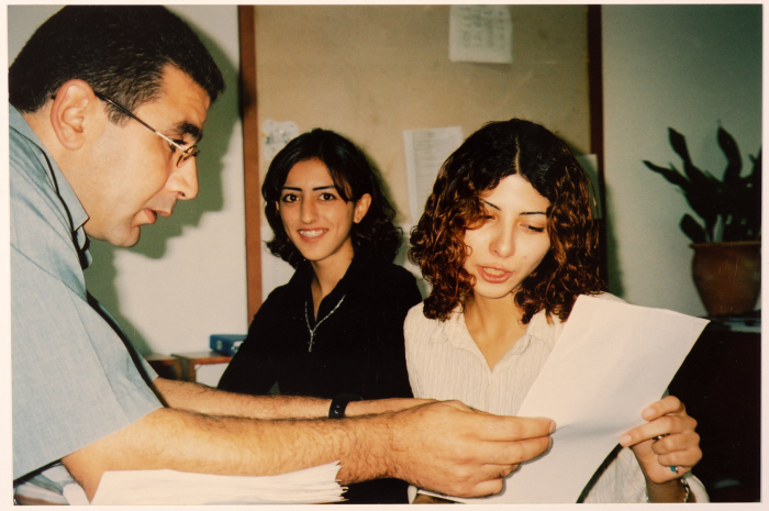 A Mand Accompanied by Two Young Women 