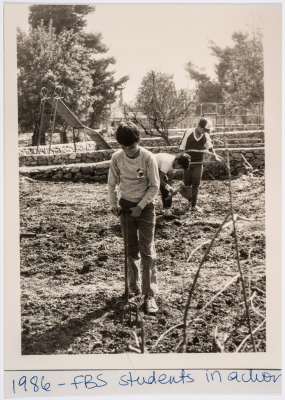 Students from the FBS while Conducting Voluntary Work Activities, 1986 