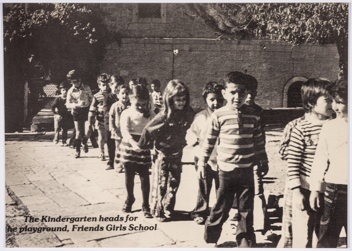 Kindergarten Students Heading Towards the Playground at the FGS, Ramallah 