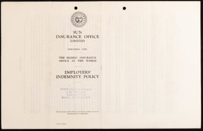 An insurance policy issued by Sun Insurance Company to the insured Ismail Mohammad