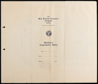 بوليصة تأمين صدرت عن شركة نيوزيلاند للتأمين المحدودة للمؤمن خليل داوود