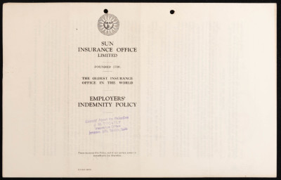 An insurance policy issued by Sun Insurance Company to the insured Dawood Abu Hilal