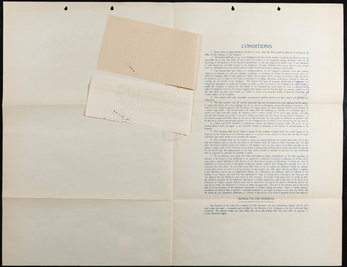 An insurance policy issued by  New Zealand Insurance Company Ltd. to the insured Khalil Dawood