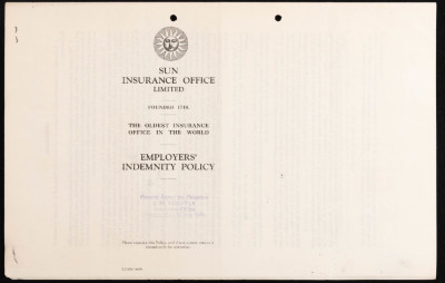 بوليصة تأمين صدرت عن مكتب صن للتأمين للمؤمن عبدالله عثمان