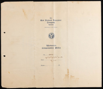 بوليصة تأمين صدرت عن شركة نيوزيلاند للتأمين المحدودة للمؤمن حسن مهنا
