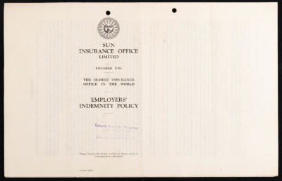 بوليصة تأمين صدرت عن مكتب صن للتأمين للمؤمن محمد صالح