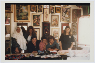 Naʾela al-ʿatʿut  with a Group of Red Crescent Society Women, Tulkarm