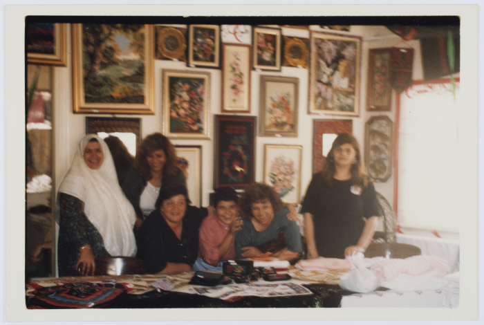 Naʾela al-ʿatʿut  with a Group of Red Crescent Society Women, Tulkarm