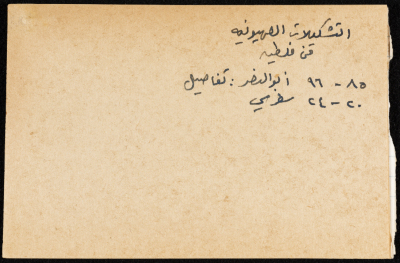 The Zionism Formations in Palestine, a Paper Clipping 