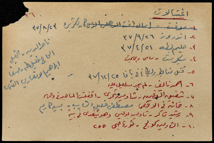قصاصة ورقية بعنوان:اغتيالات