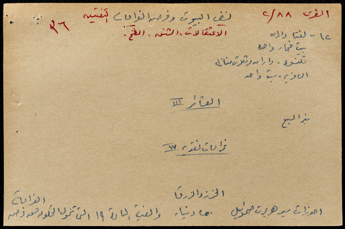 قصاصة ورقية بعنوان:نسف البيوت والغرامات