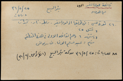 قصاصة ورقية بعنوان: قافلة عوجة الحفير - بئر السبع