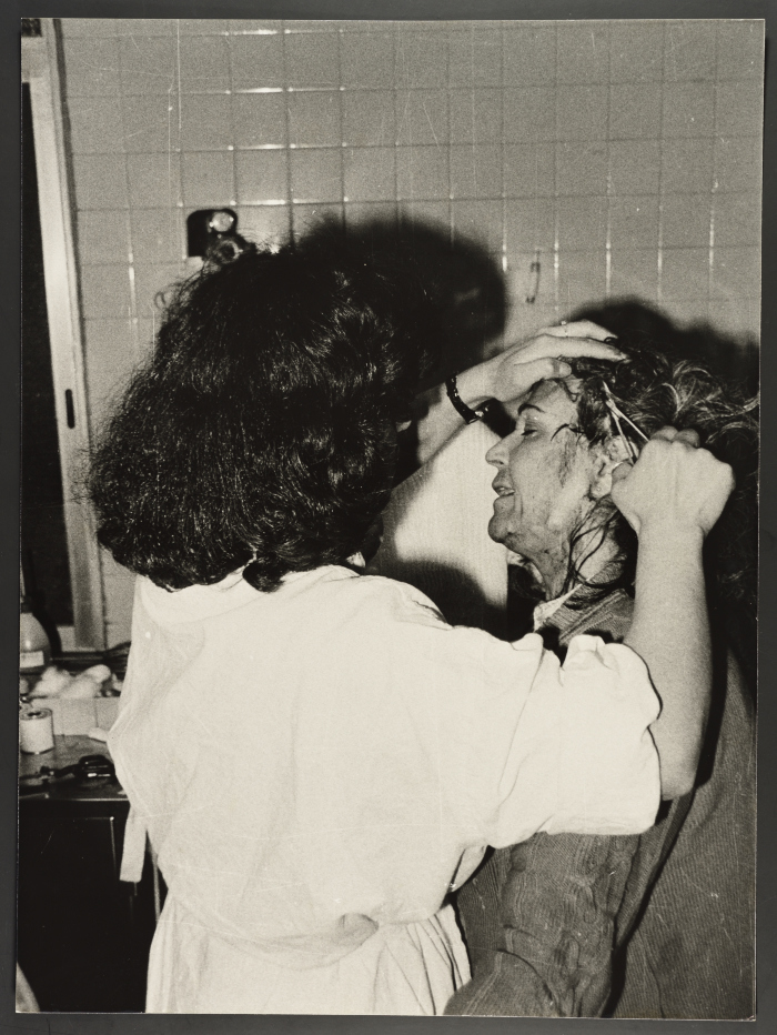 A Paramedic Treats an Injured Woman, Ein El Hilweh Camp, 1982- 1988