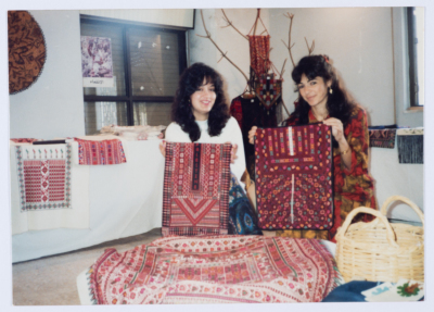 Qalandiya Camp Women Handicraft Cooperative Society participating in a local exhibition of Palestinian embroidery and heritage