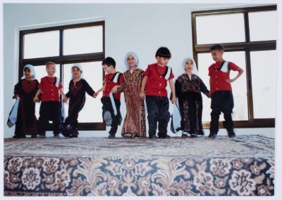 A celebration at the kindergarten of Qalandiya Camp Women Handicraft Cooperative Society