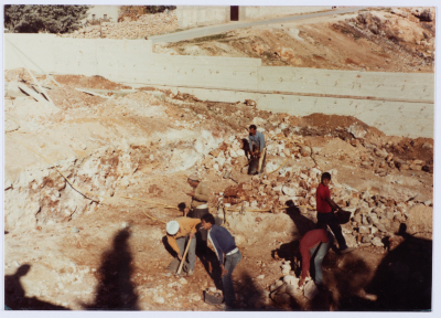 Qalandiya Camp Women Handicraft Cooperative Society construction phases since its inception in 1958