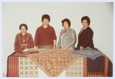 Members of the Board of Directors of Qalandiya Camp Women Handicraft Cooperative Society participating in an event