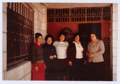 Members of the Board of Directors of Qalandiya Camp Women Handicraft Cooperative Society participating in one of the Society