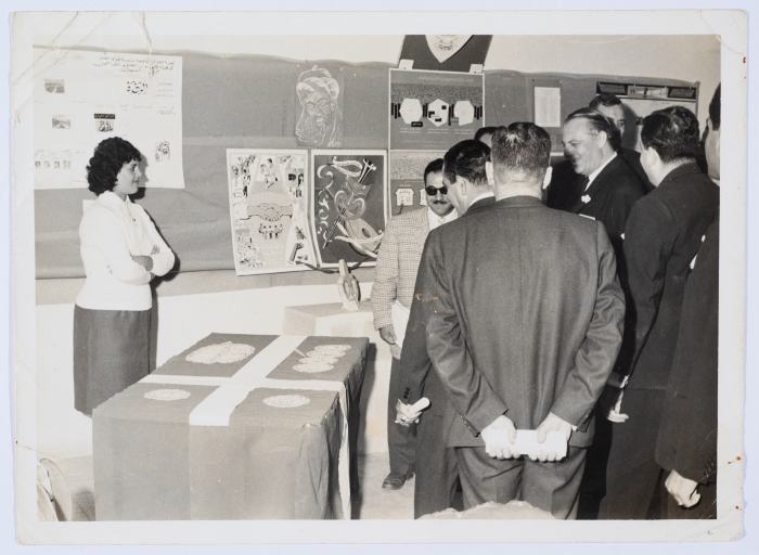 Members of the Board of Directors of Qalandiya Camp Women Handicraft Cooperative Society participating in an event